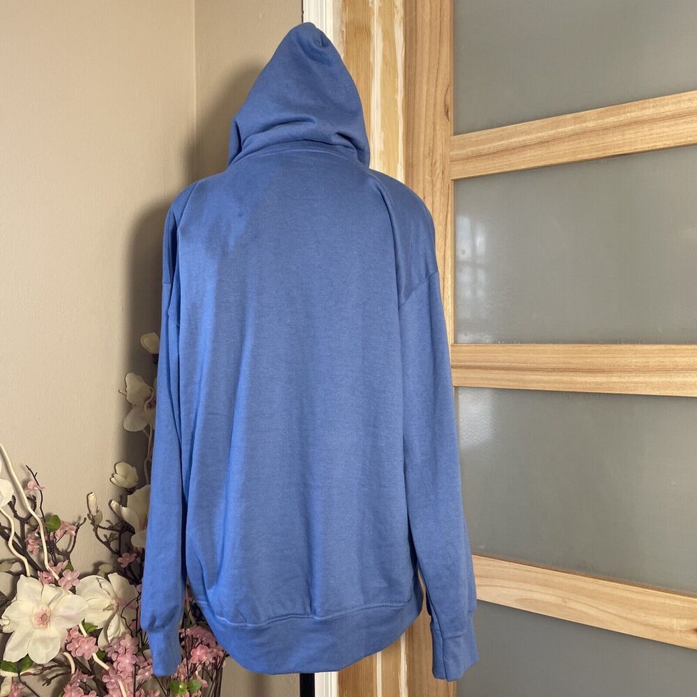 Powerpuff Girls Oversized Blue Graphic Hoodie Womens Cozy Cartoon Pullover - Picture 4 of 7